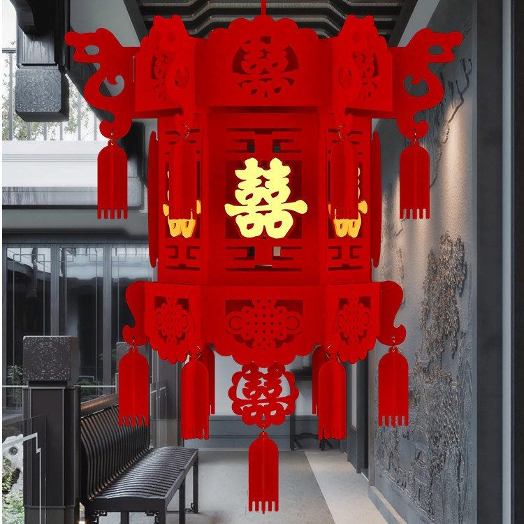 结婚45灯笼奢福无纺布灯笼结婚