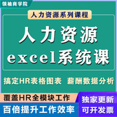 人力资源人事Excel函数图表office办公软件薪酬数据分析视频课程