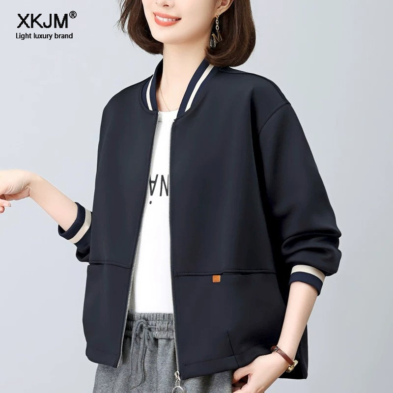 休闲棒球服短外套女2026秋季新款