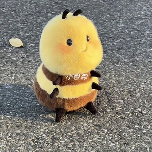 原创幼崽小蜜蜂玩偶kiss蜜小熊蜂毛绒玩具虫虫系列七星瓢虫玩偶