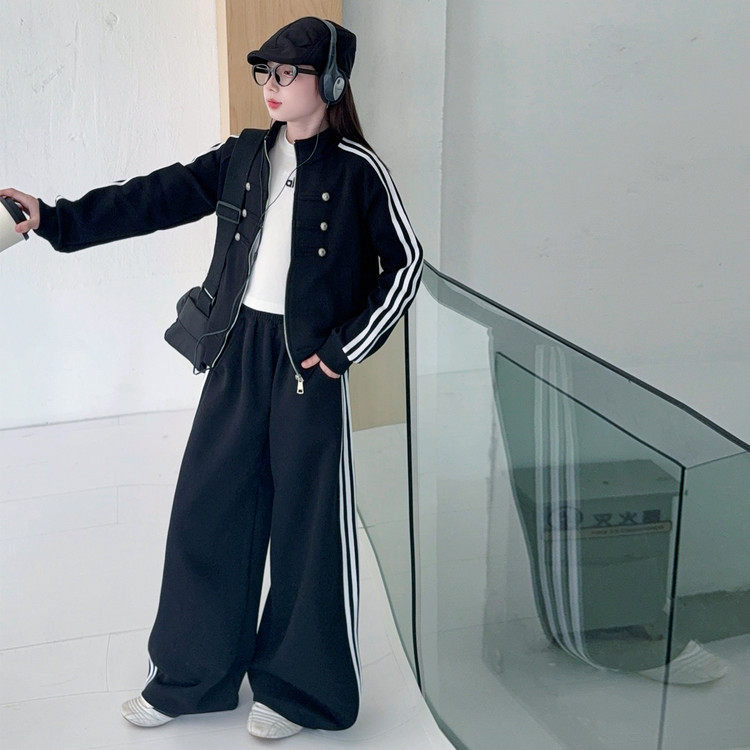 女童秋装运动套装2026超火儿童韩系穿搭衣服大童巨好看秋季外套潮