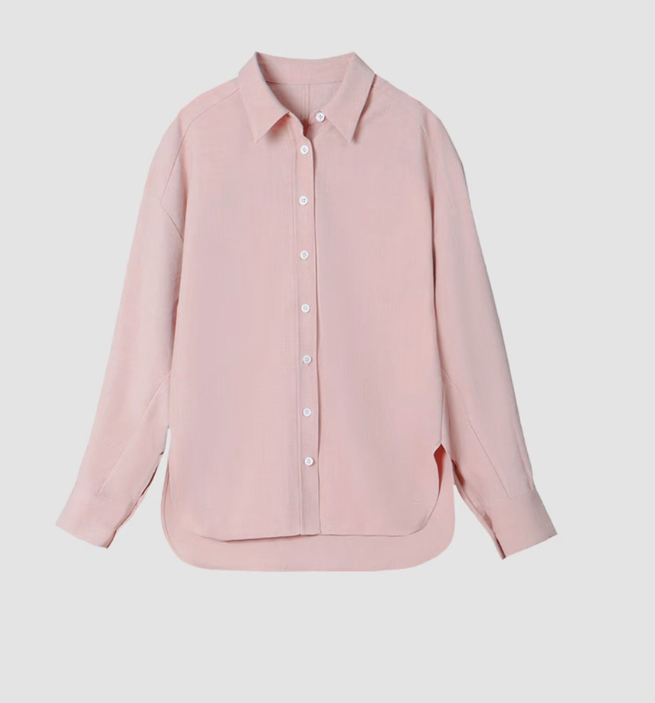 【粉色心情】秋新款柔软舒适衬衣2025爆款长袖衬衫上衣显瘦休闲女