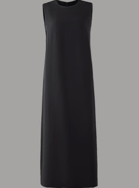 大洪官方【迷恋】新款三醋酸短款&长款无袖连衣裙女装显瘦气质女