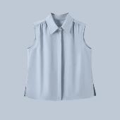 款 叠穿无袖 衬衫 叠搭伴侣大洪官方经典 秋冬翻领内搭衬衣背心打底衫