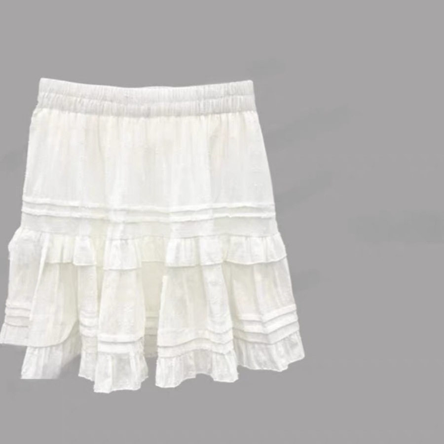 小天鹅大洪官方严选高级气质百搭提花短款蓬蓬裙夏半身裙蛋糕裙