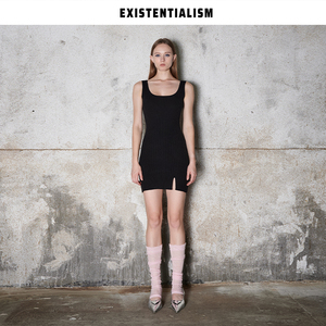 EXISTENTIALISM新款春夏女装针织背心裙女简约百搭修身显瘦连衣裙