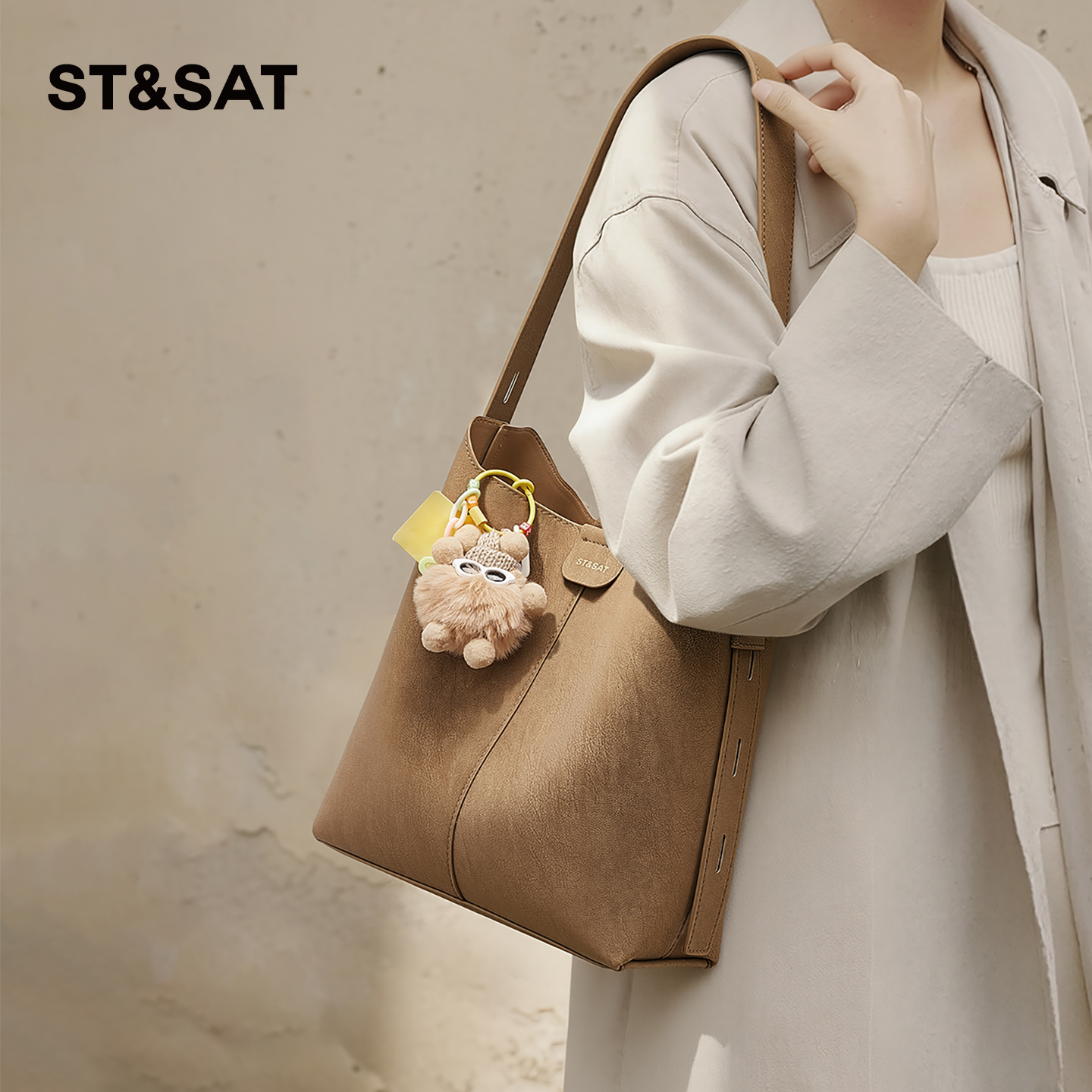 星期六水桶包女大容量单肩斜挎包