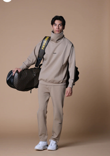 22205 日本潮牌高尔夫男士秋冬新款太空棉弹力高领围脖套头卫衣