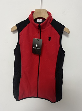 29j38 国内现货韩国正品代购高尔夫秋冬女士红色立领抓绒保暖马甲