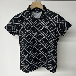 40B189 出口余日单潮牌高尔夫女士夏季凉感圆领字母短袖速干 M码