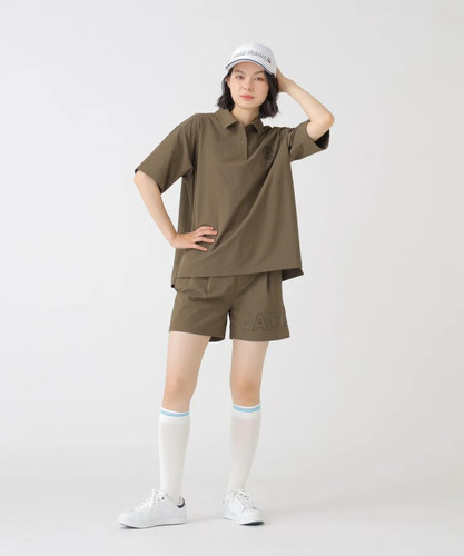 58r34 出口余日单高尔夫女士春夏新品泡泡纱翻领短袖衬衫