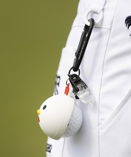 日本直邮代购正品高尔夫配饰可爱小鸡挂件迷你球袋 手套夹推杆套