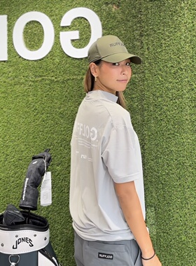 22101 日本潮牌RUFFLong高尔夫男女同短袖T恤速干弹力底部有抽绳