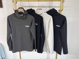 24209 高尔夫服装男士25秋冬新加绒保暖连帽薄绒卫衣弹力打底