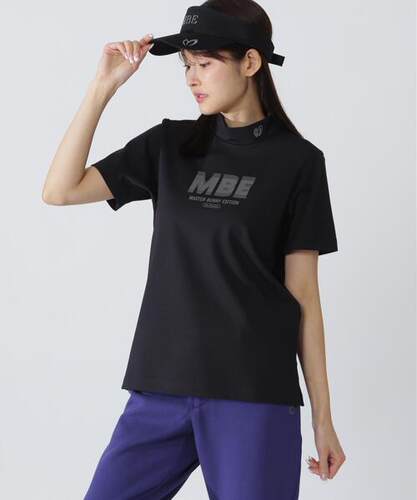 22325  日单高尔夫服装上衣春夏新品女半高领纯色字母运动短袖T恤