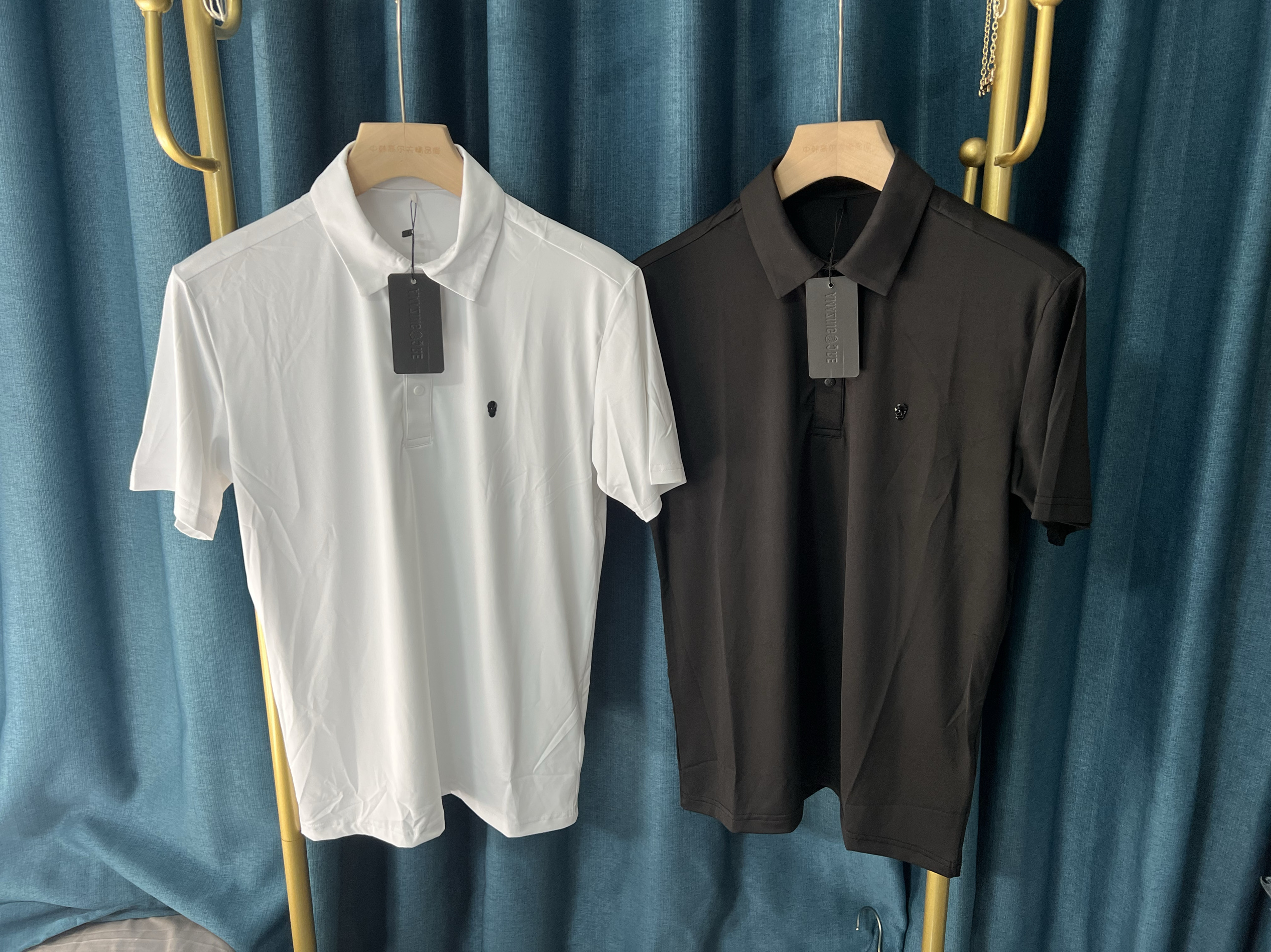 629A81 越南产出口韩国高尔夫服装夏男装短袖T恤速修身GOLF骷颅头