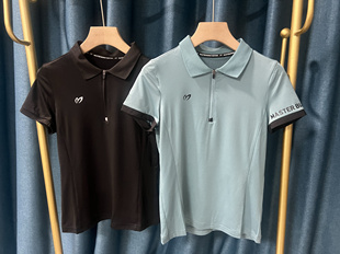 夏季 29F05高尔夫女士短袖 T恤半拉链领子速干golf服装 韩版 特卖 修身