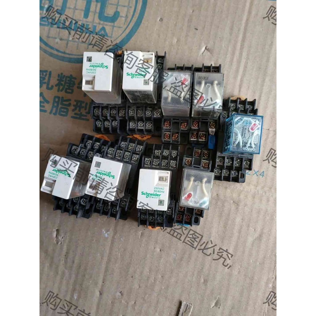 功能正常议价 施耐de14脚中间继电器电压220伏的RXM4LB2P7中间继