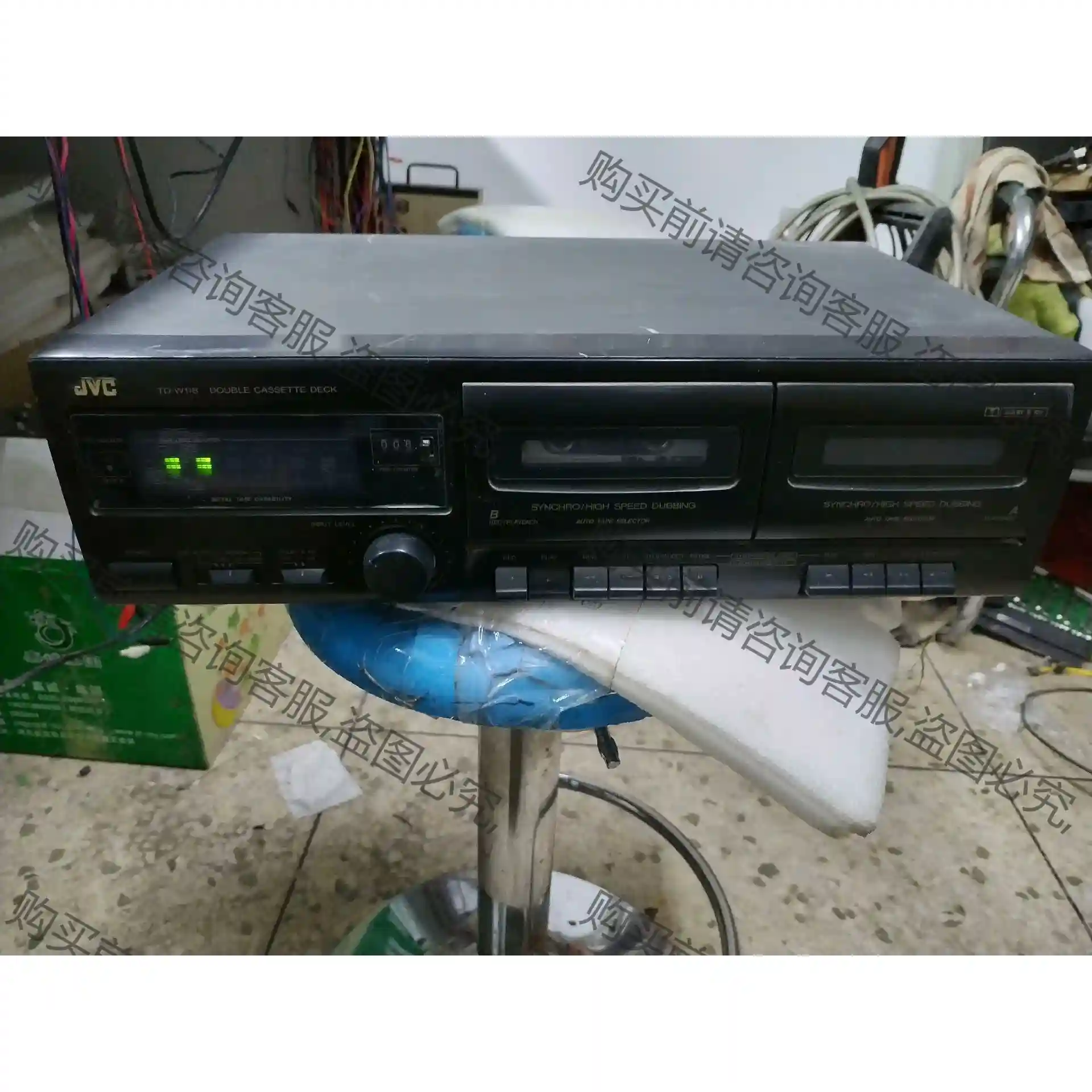 JVC TD-W118BK双卡录音座，电压110/220可调 先议价 拆机货包好