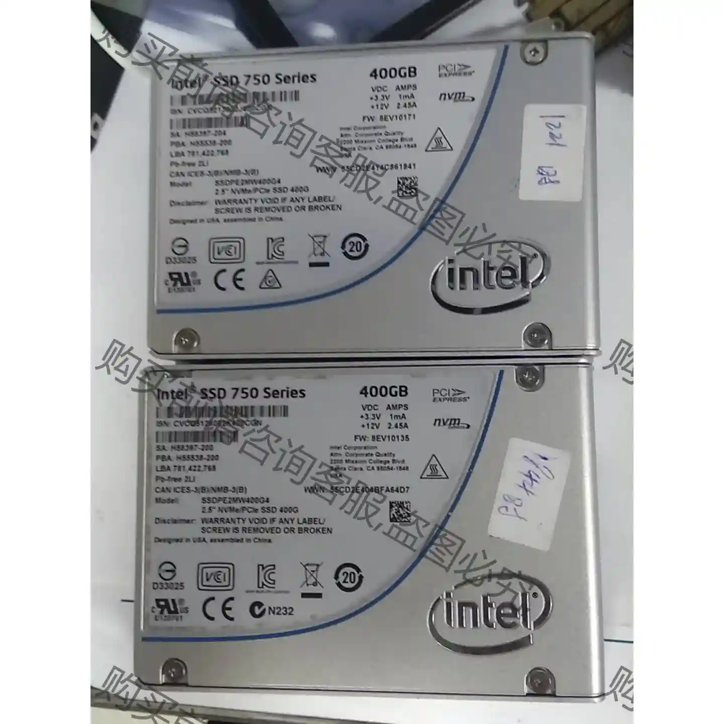英特尔 750 400G u2 Nvme协议 mlc颗粒 先议价 拆机货包好