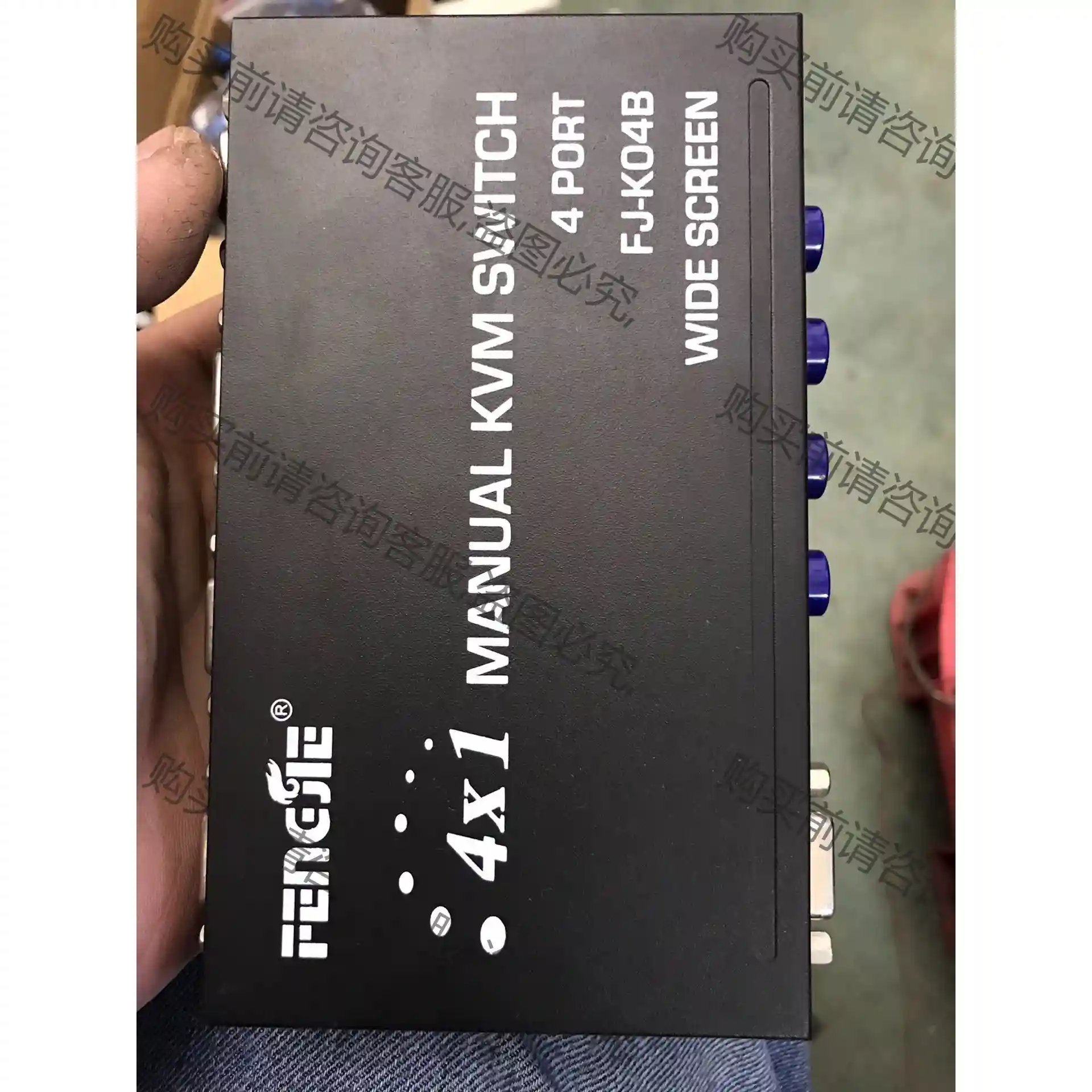 丰杰Fj-KO4B手动切KVM4口切换器，实拍9成新以上，包 先议价 拆机