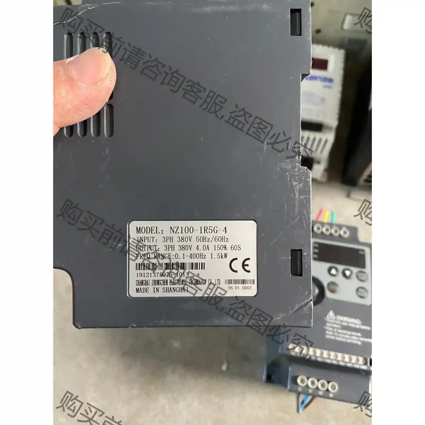众辰变频器NZ100-1R5G、拆机件，功能正常，一台外壳有 先议价 拆