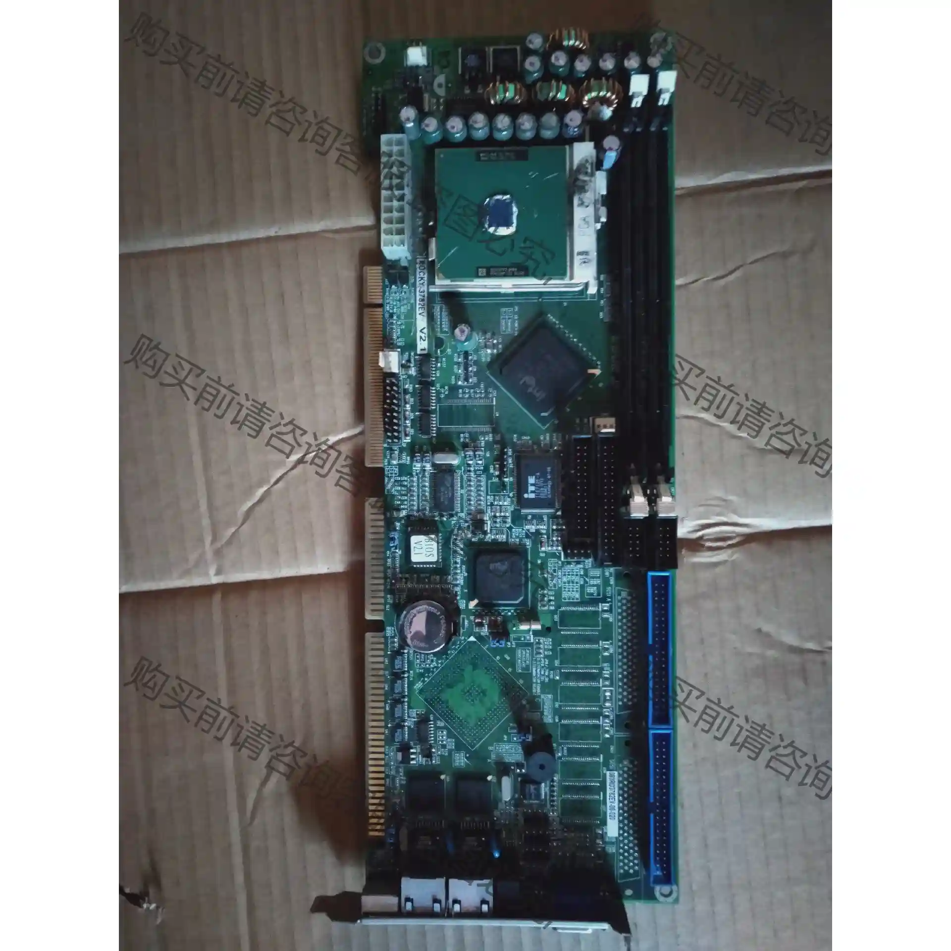 台湾威达ROCKY-3782EV, V2.1工控机主板，双网 先议价 拆机货包好