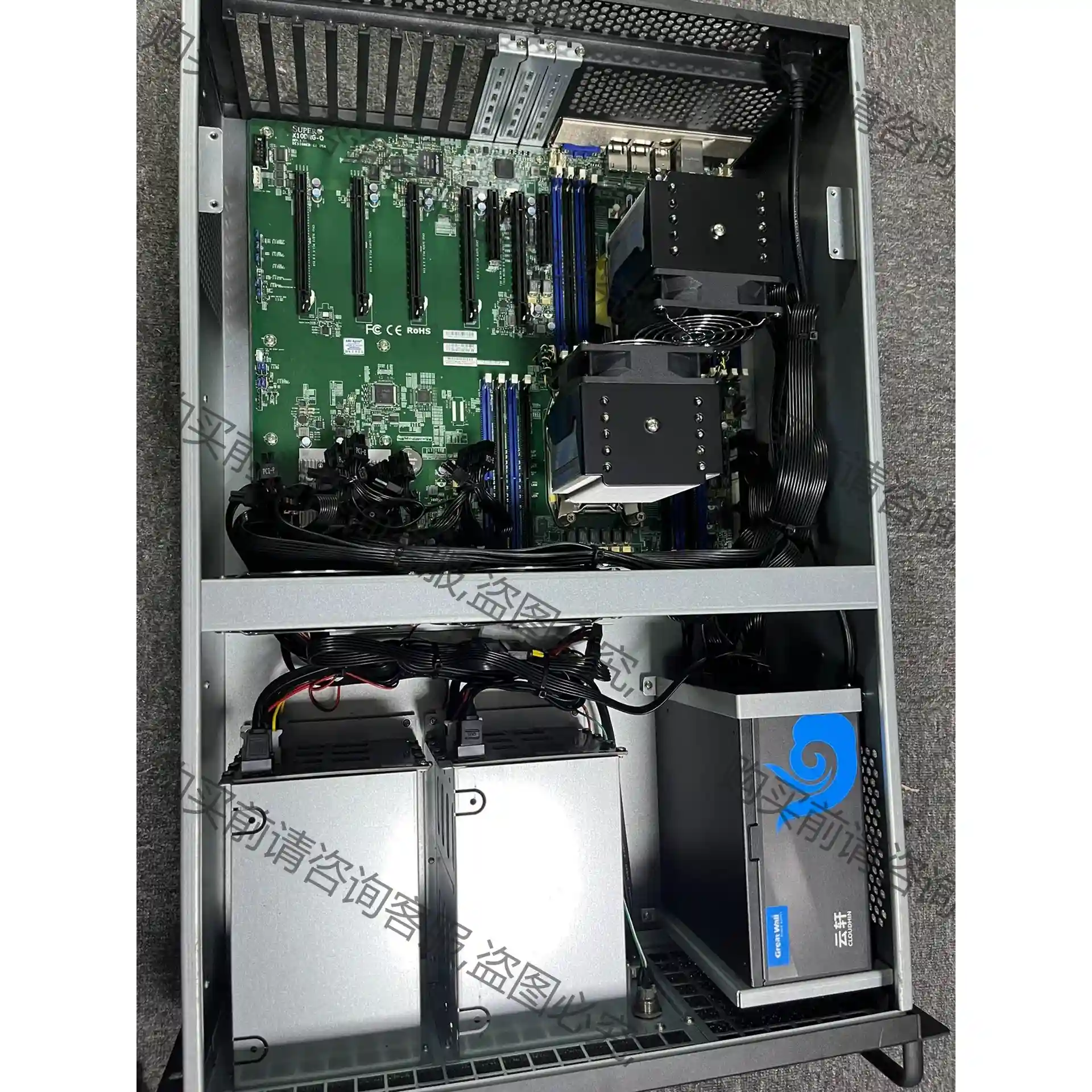 4u 8盘 服务器 超微x10drg-q 主板机箱 深度学习 先议价 拆机货包