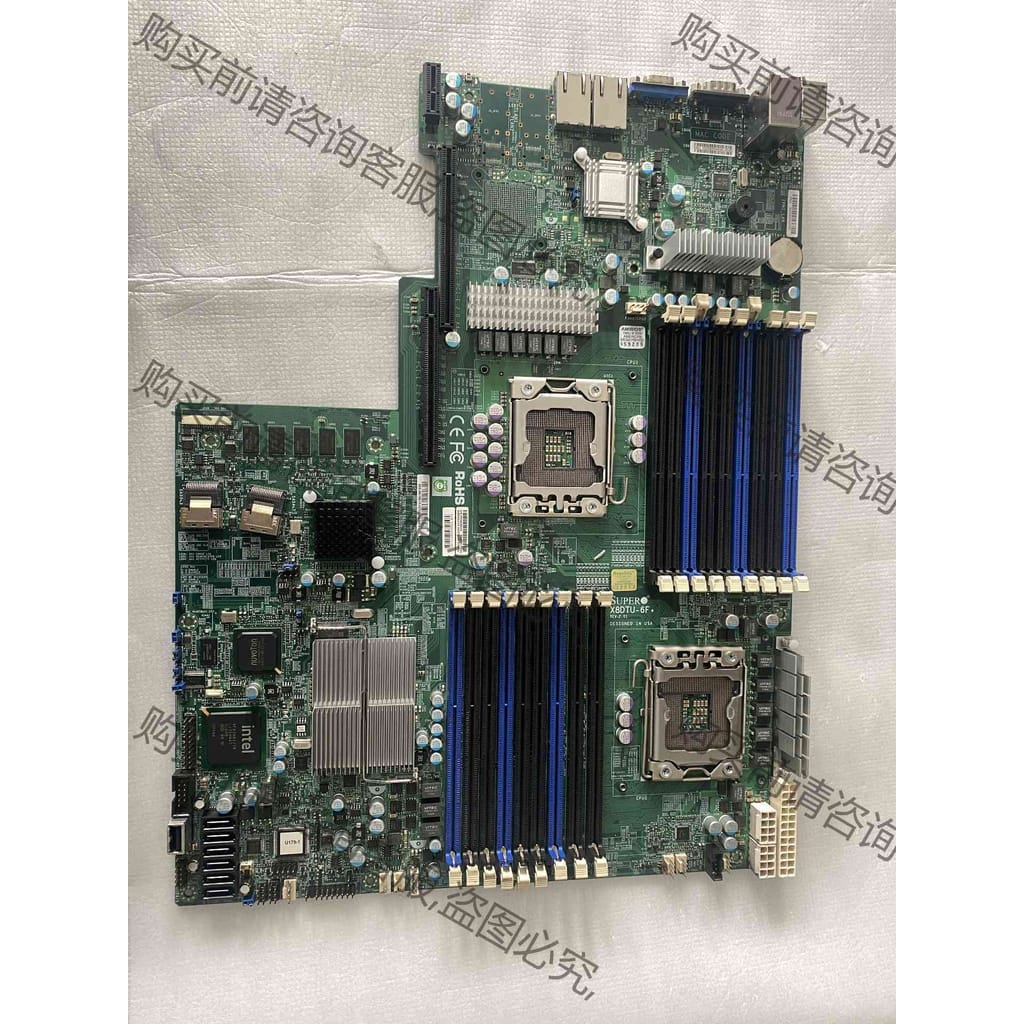 功能正常议价 SC-R6110-S2服务器双路1366主板超微X8DTU-
