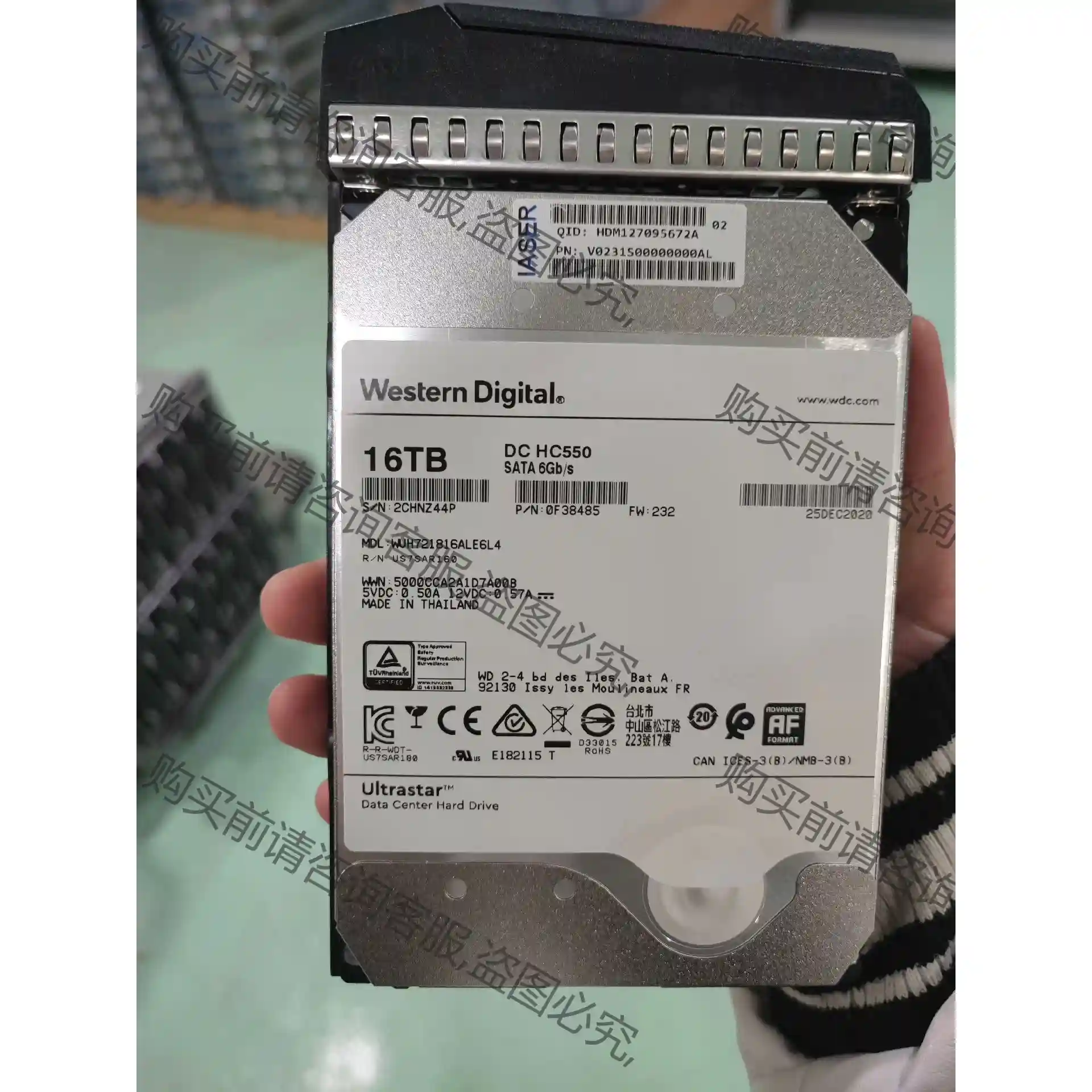 浪潮原装拆机HC550 SATA 16T 官方保修，现货 先议价 拆机货包好