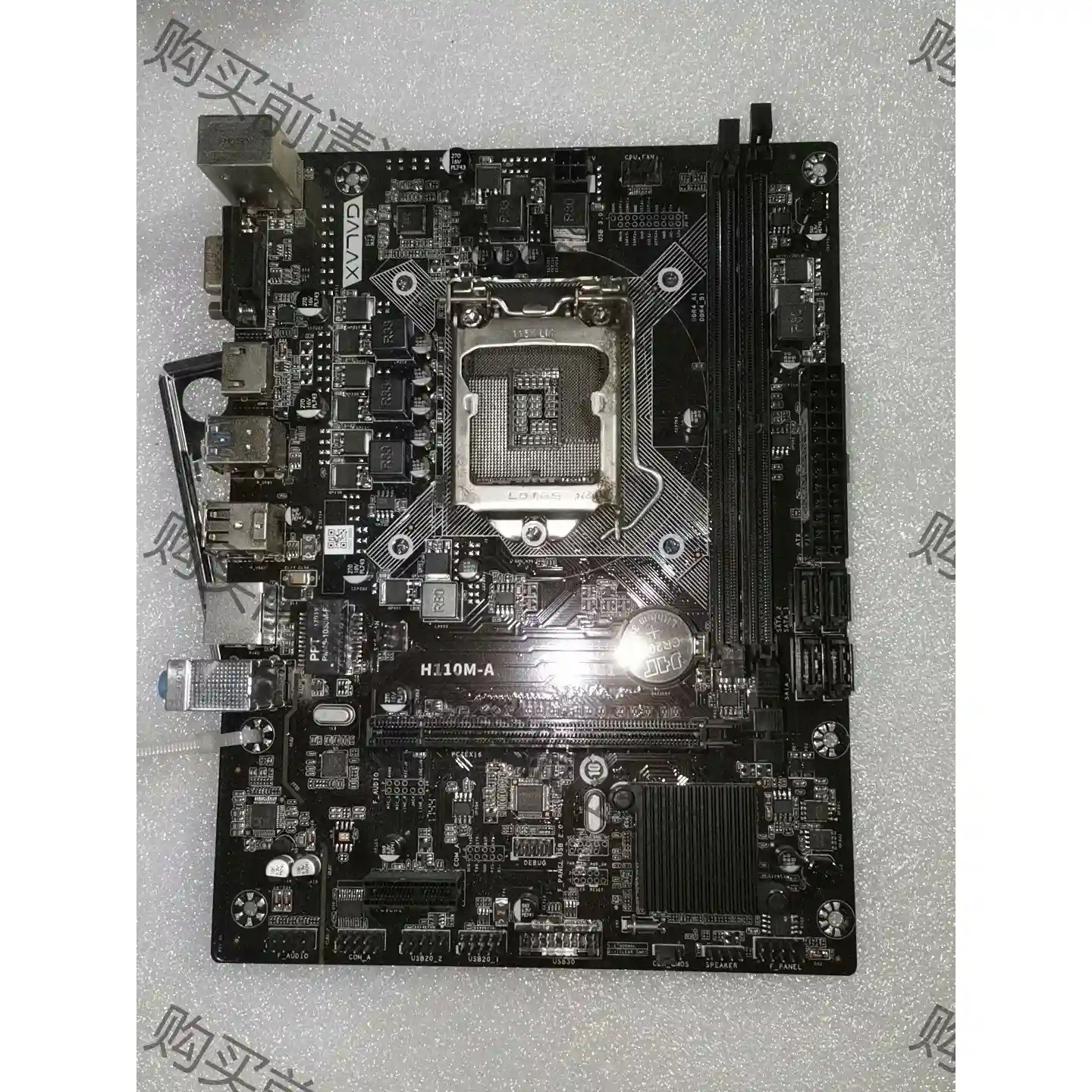 影驰H110-A主板，支持DDR4和6代处理器。拆机主板，有 先议价 拆