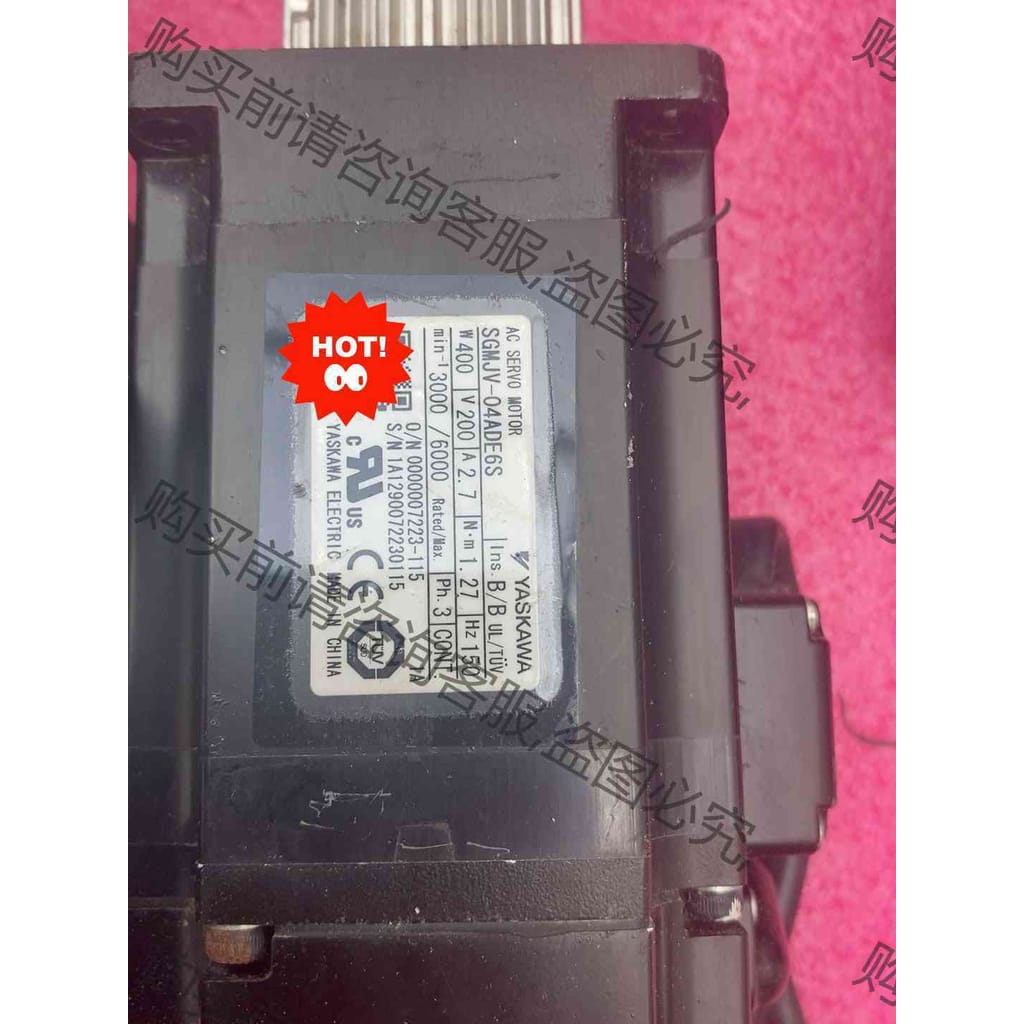 功能正常议价 安川伺服电机，SGMJV-04ADE6S一个 SGMJV-0