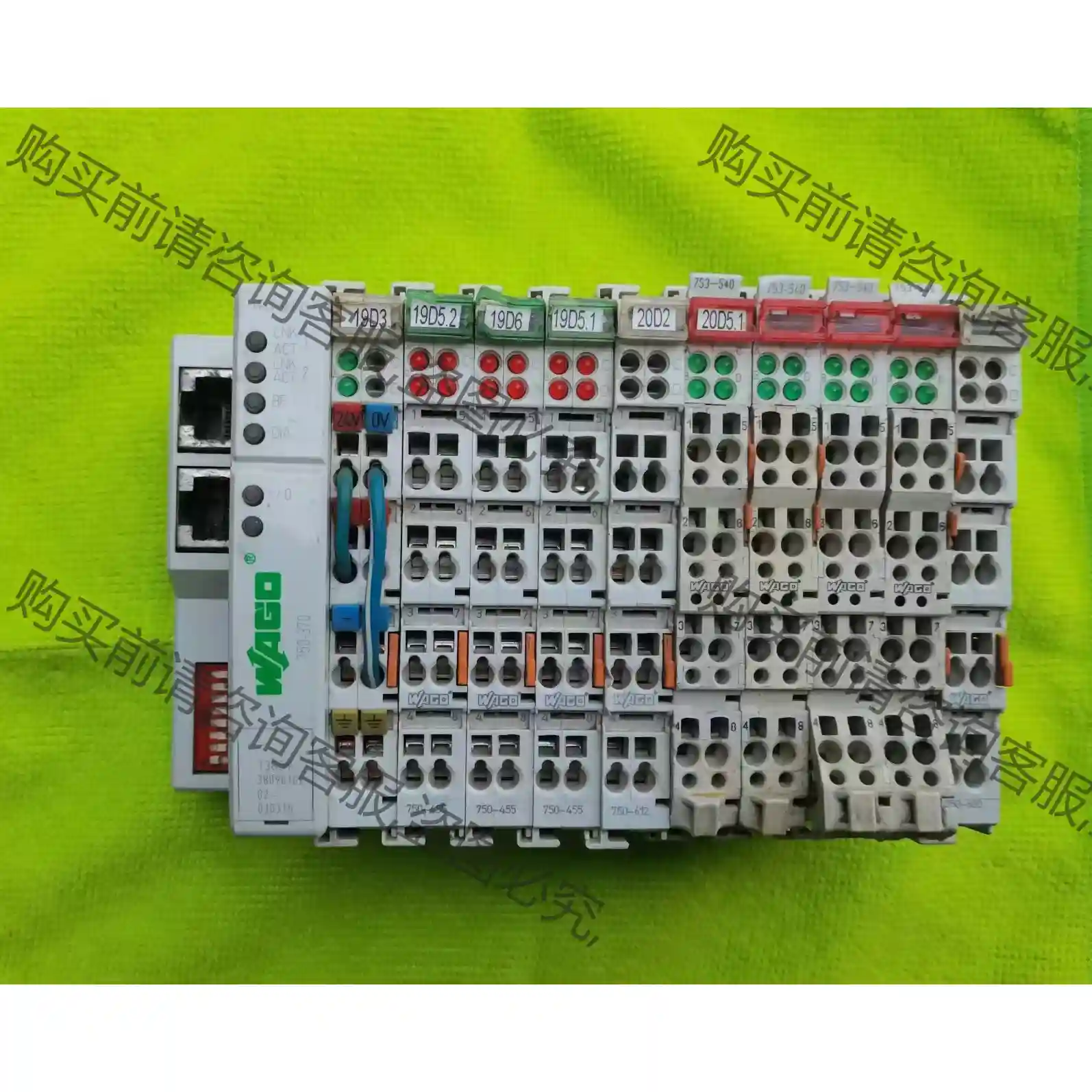 拆机WAGO德国万可模块，750-370，750-455，7 先议价 拆机货包好