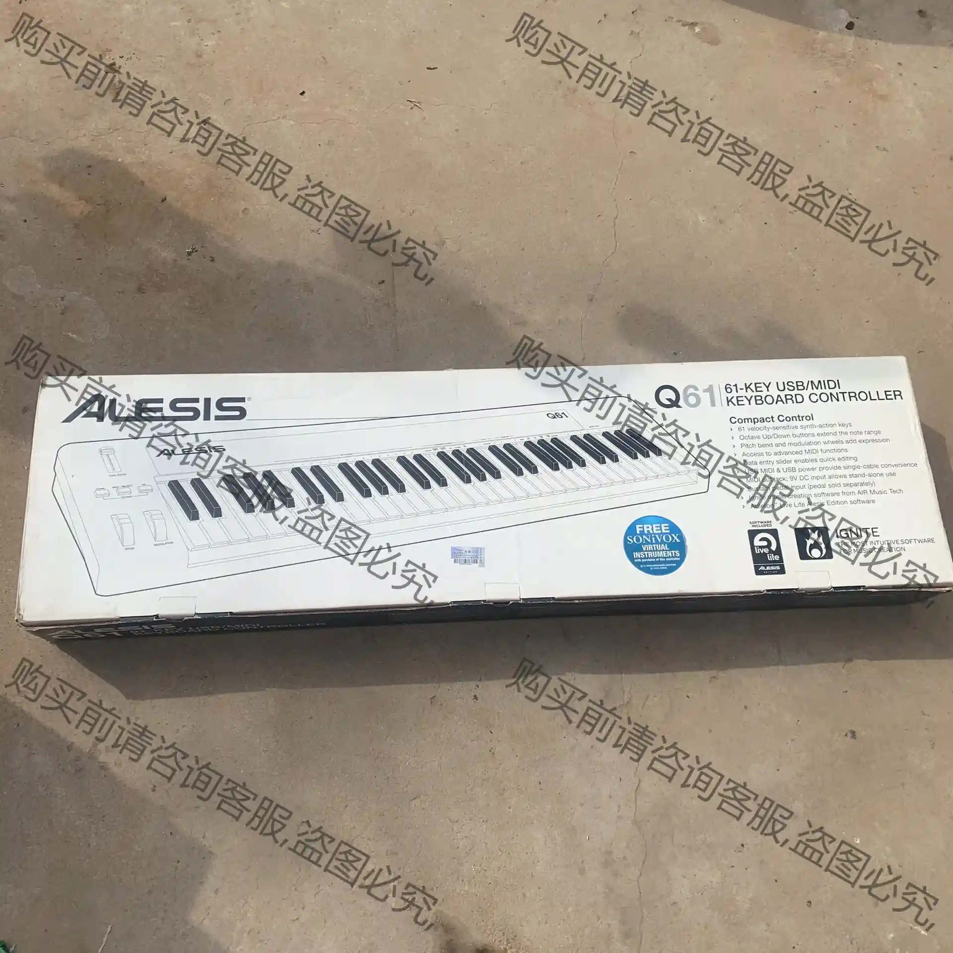 alesis Q61 midi键盘，没用过几次 实物拍摄，包 先议价 拆机货包
