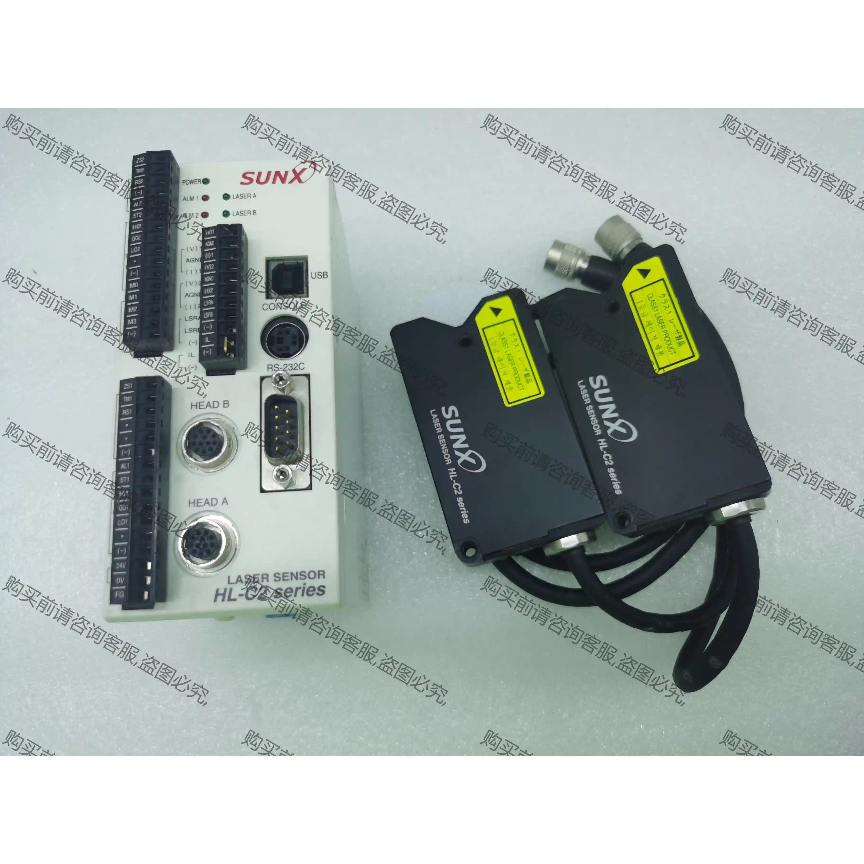 SUNX HL-C2CE HL-C201AE激光测头，一套， 先议价 拆机货包好