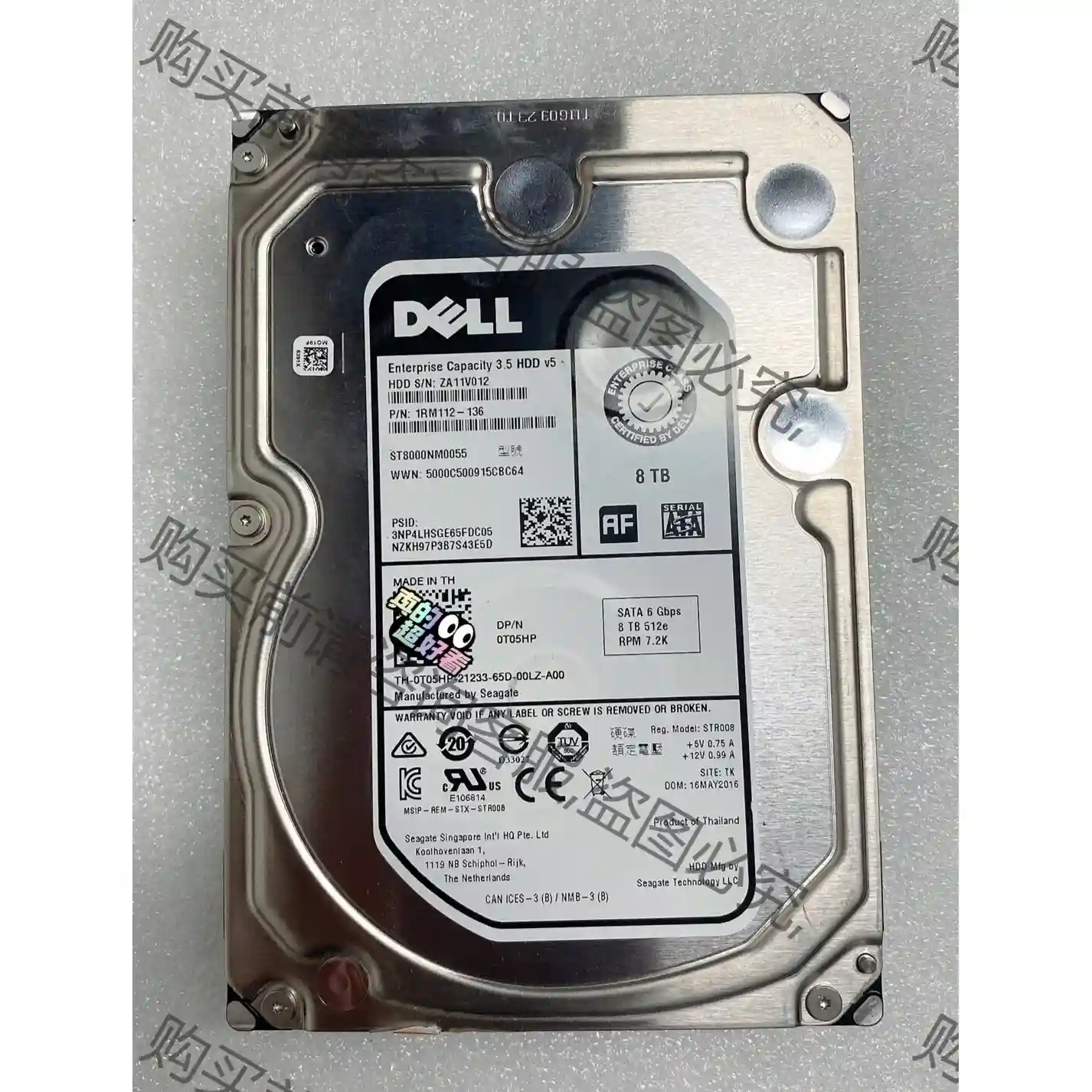 戴尔8T硬盘 ST8000NM0055 4TB台式机 先议价 拆机货包好
