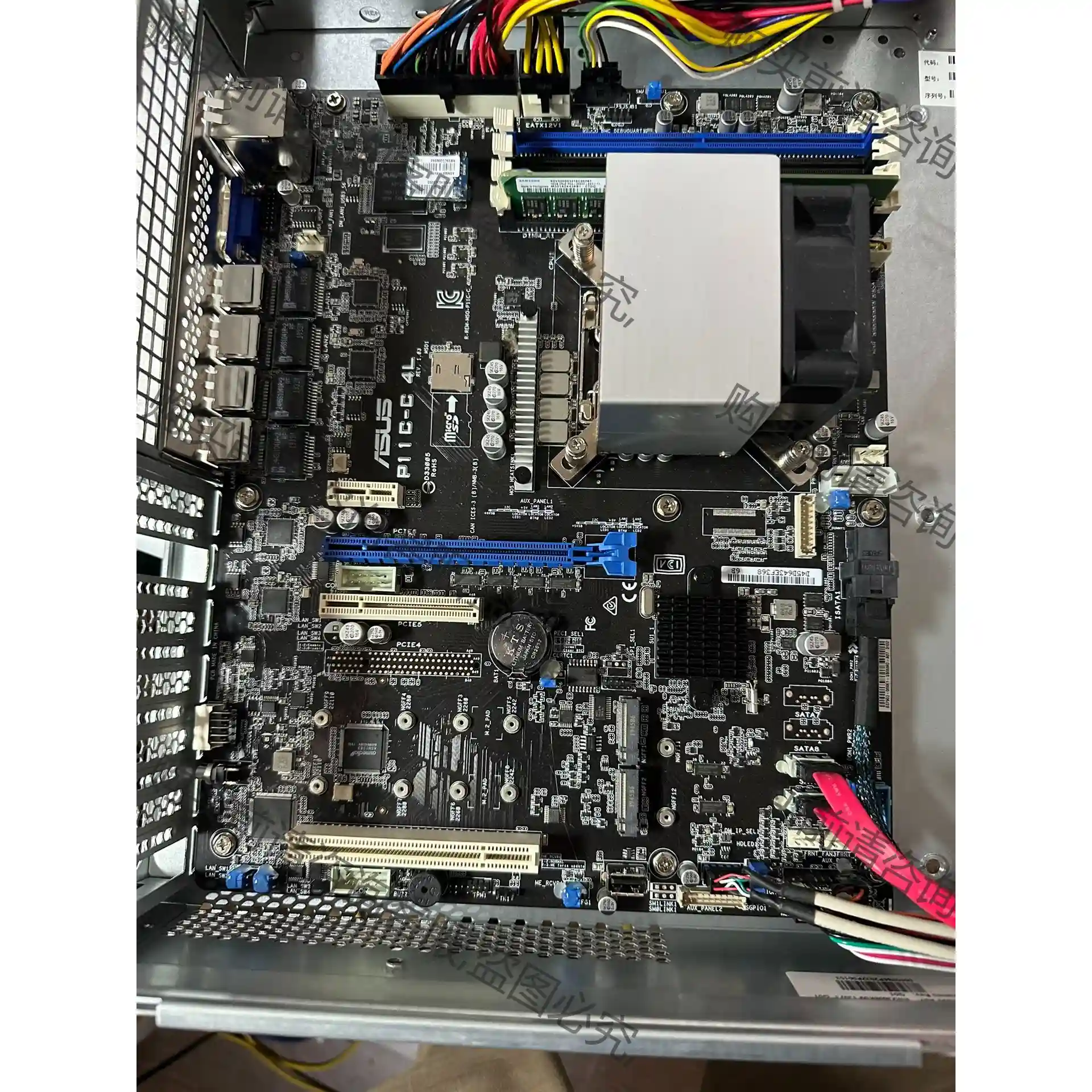 华硕P11C-C/4L服务器主板，1151，c242四网卡服 先议价 拆机货包