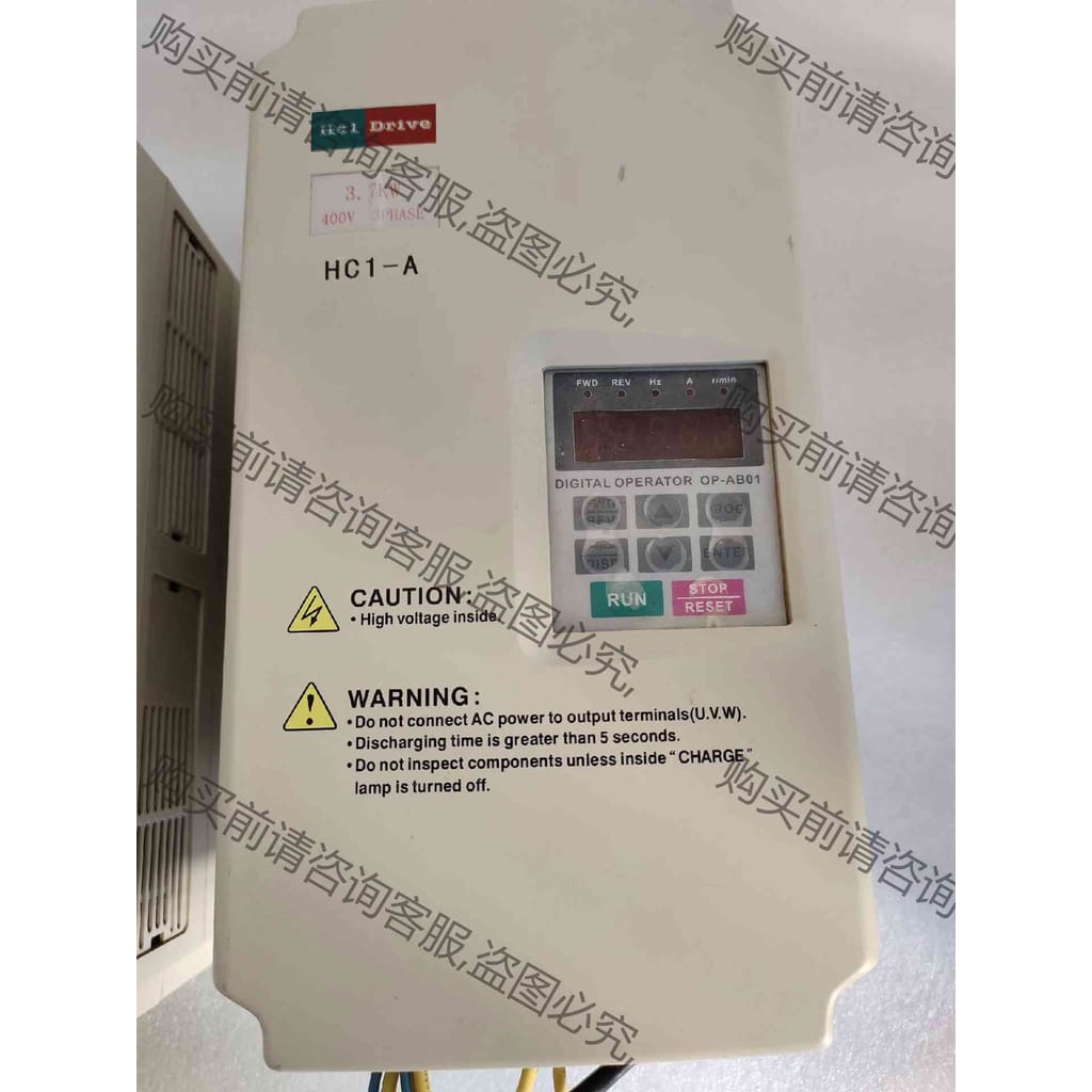 功能正常议价 海利普3.7KW/380V变频器型号HC1A03D743B拆