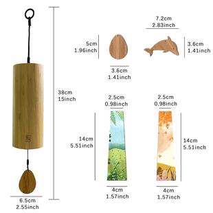 和弦风铃寻风日式手摇复古竹子音乐之唱诵诗歌风铃