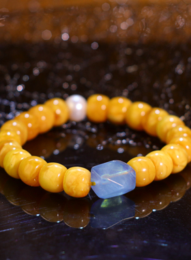 蜜蜡老蜡玉石手串  0319春分直播间孤品