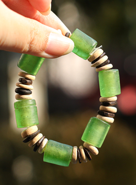 CC设计泰国新年款尼泊尔老琉璃手链  1.8直播间孤品