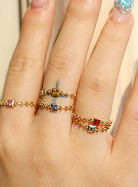 18K真金蓝宝石戒指  12.19冬至节直播间专属