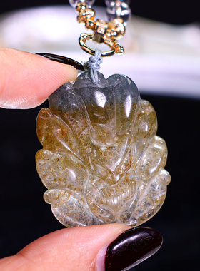 天然水晶狐狸吊坠项链  12.19冬至节直播间专属