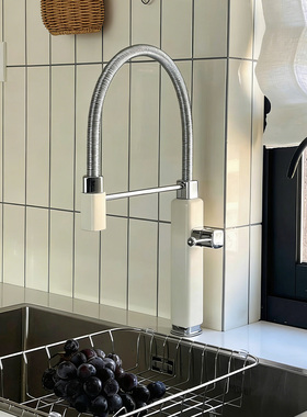 厨房水龙头洗菜盆龙头冷热两用防溅水吧台水槽小叮当万向软管龙头