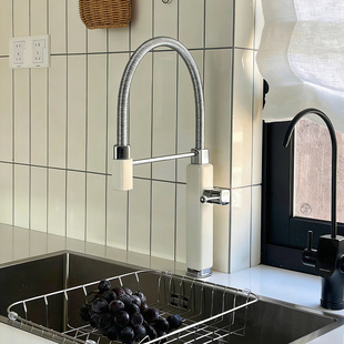 厨房水龙头洗菜盆龙头冷热两用防溅水吧台水槽小叮当万向软管龙头