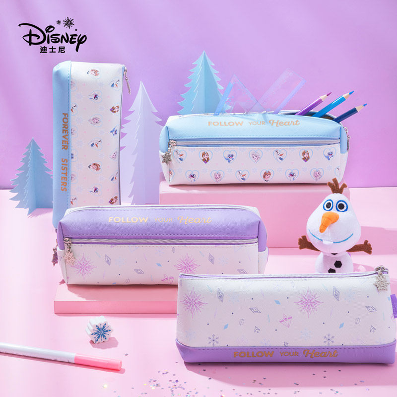 迪士尼笔袋小学生女孩大容量高颜值铅笔袋儿童少女心大容量文具袋