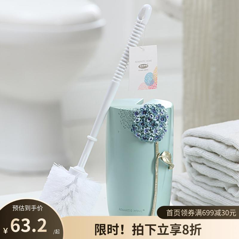 紫阳园创意树脂马桶刷套装卫生间长柄底座坐便器清洁刷洗厕所刷