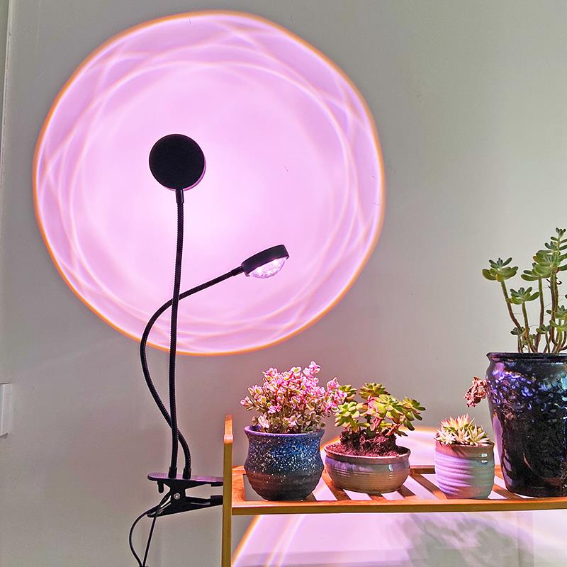 喜浪全光谱LED植物生长灯多肉补光增色灯调光定时USB夹子花卉盆景