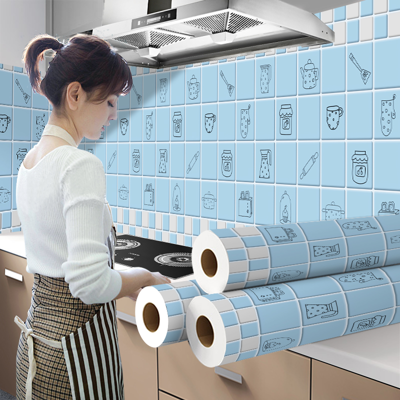 家用厨房防油贴纸墙纸自粘翻新