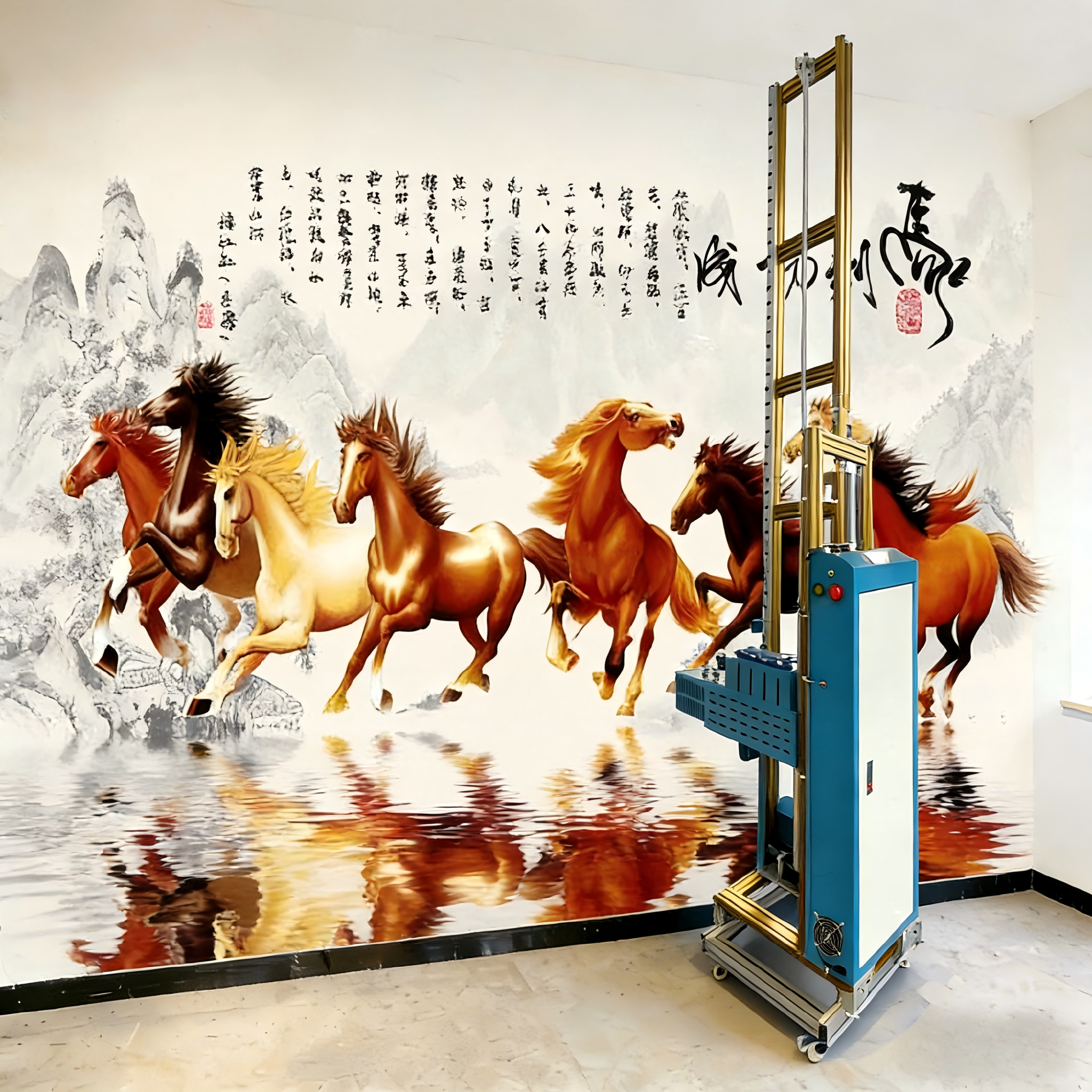 鑫万彩工业级3D墙体彩绘机
